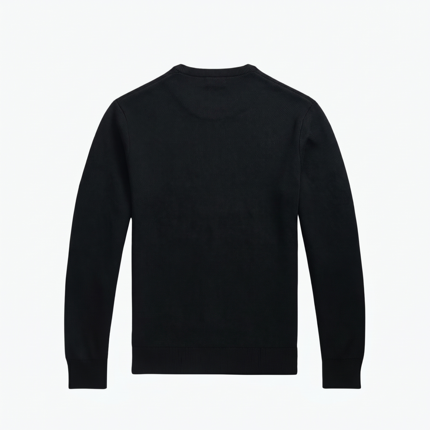 Baumwollpullover in Mesh-Strick mit Rundhalsausschnitt