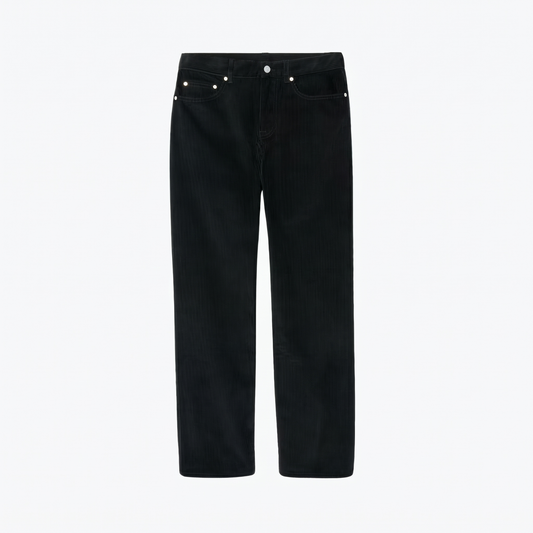 5-Pocket-Velourshose in Straight Fit