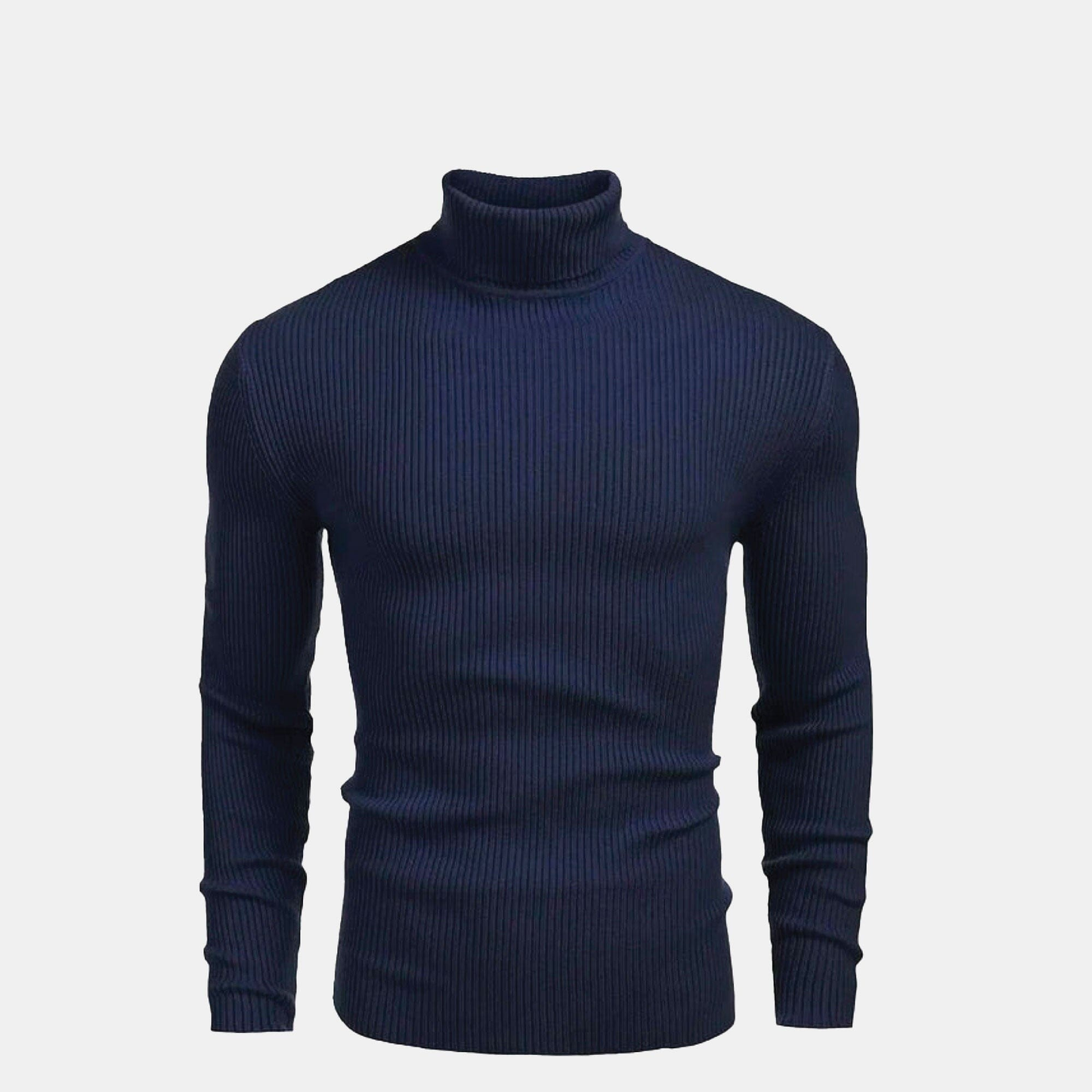 Woll-Zopfstrickpullover mit Rollkragen