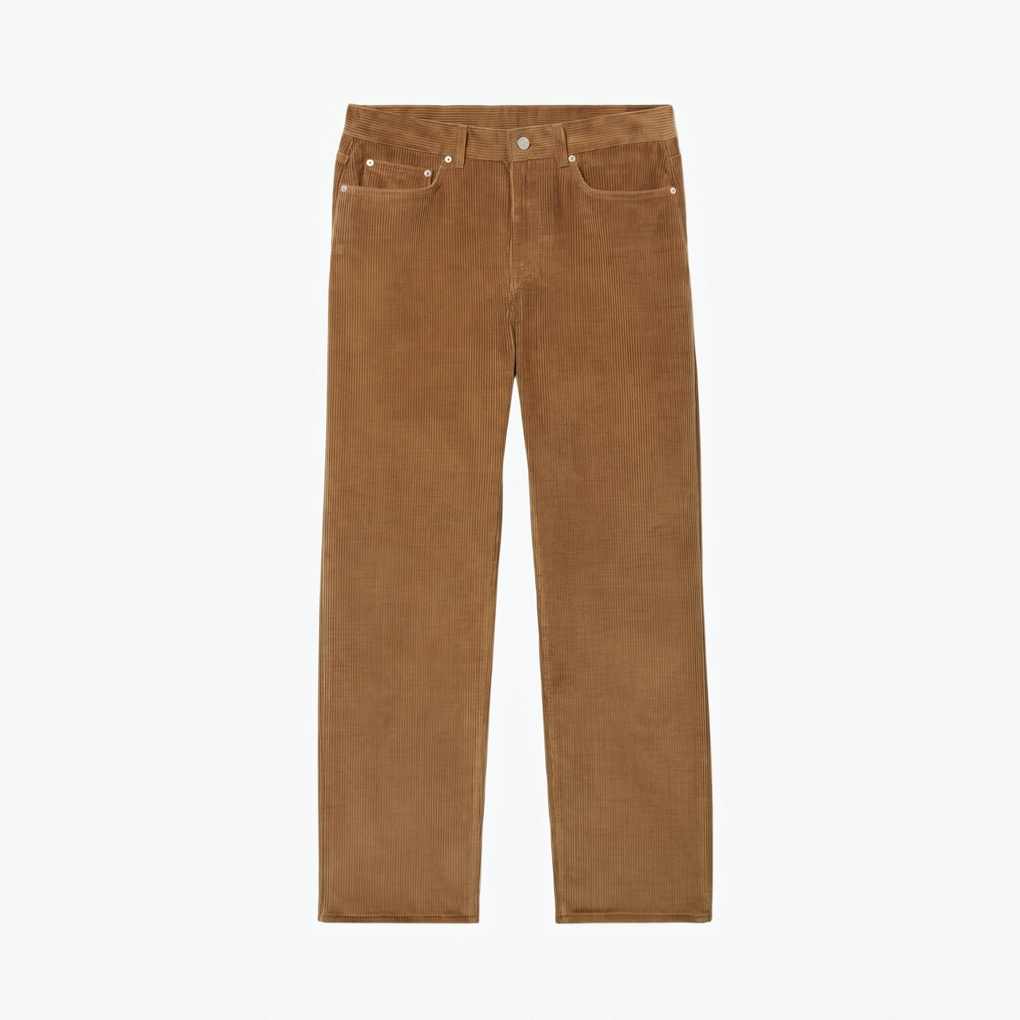 5-Pocket-Velourshose in Straight Fit