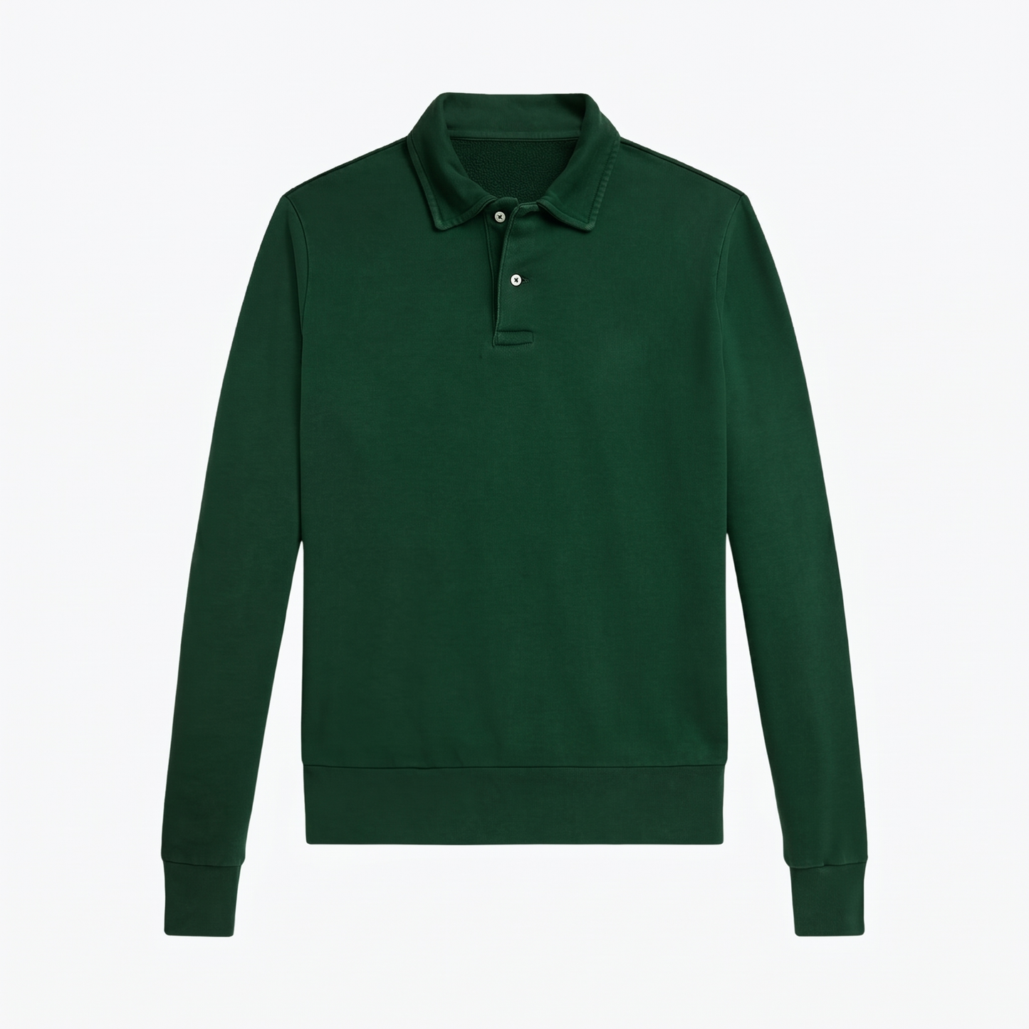 Sweatshirt mit Kragen aus Loopback-Fleece