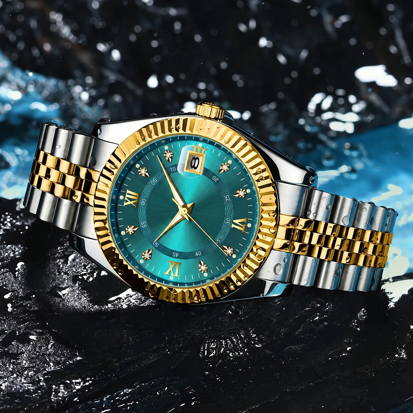 Goldenstar – Uhr 40 mm | wasserdicht | Edelstahl