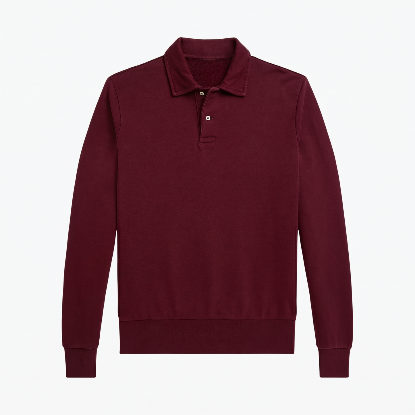 Sweatshirt mit Kragen aus Loopback-Fleece
