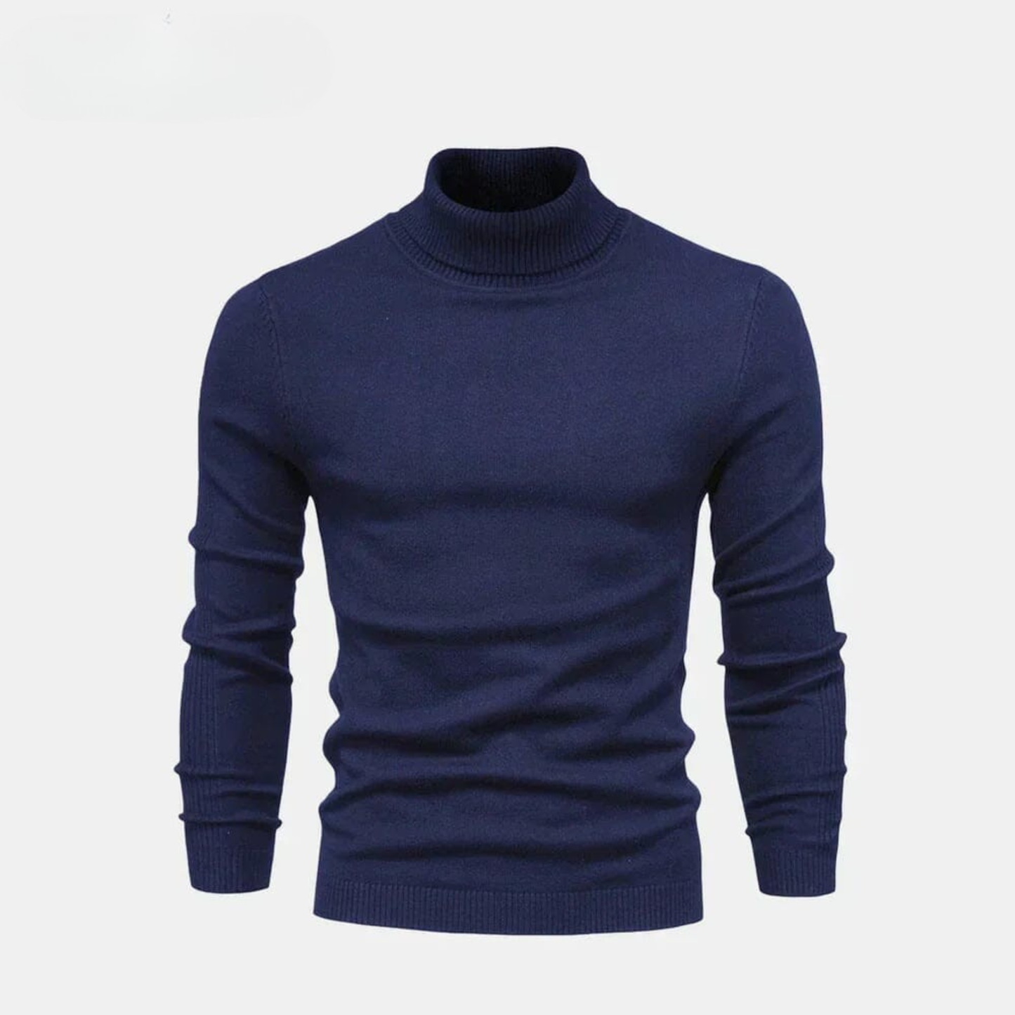 Woll-Zopfstrickpullover mit Rollkragen