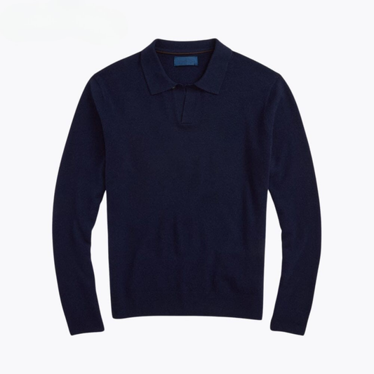Wollpullover mit Johnny-Kragen