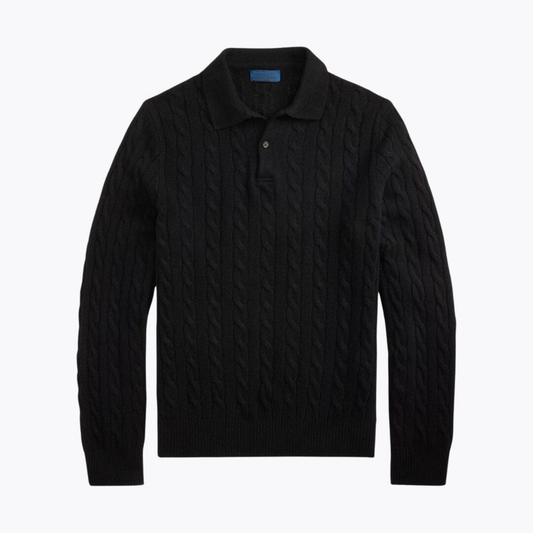 Zopfstrickpullover aus Wolle und Kaschmir