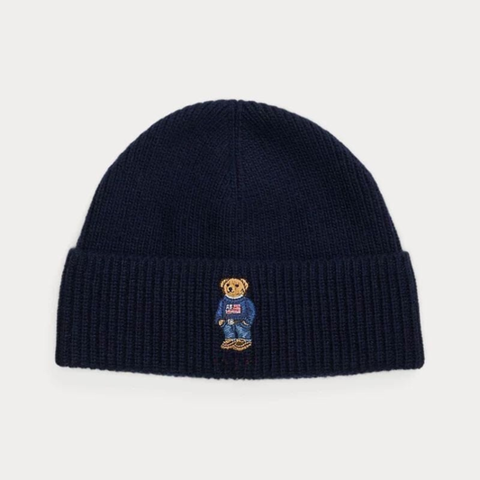 Bear Strickmütze mit Rippen