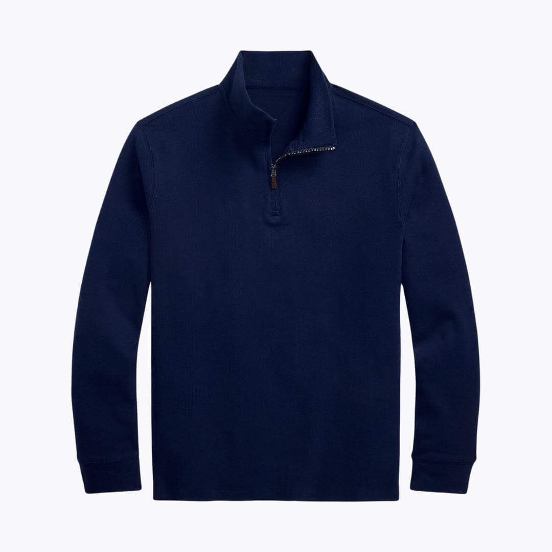 Estate-Rib Pullover mit Viertelreißverschluss