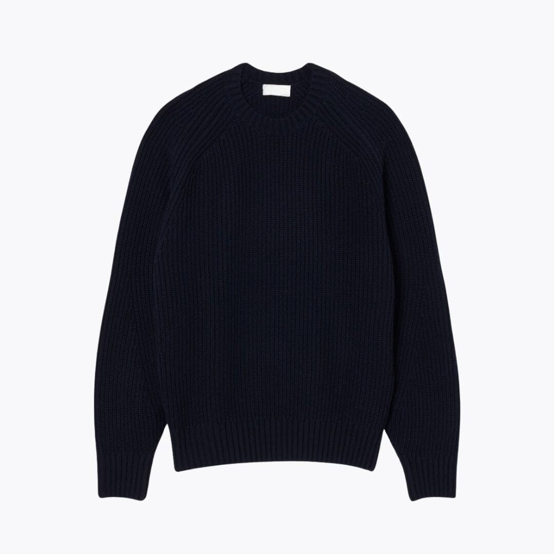 Dicker Pullover aus Streichwolle mit Rundhalsausschnitt
