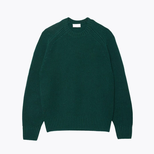 Dicker Pullover aus Streichwolle mit Rundhalsausschnitt