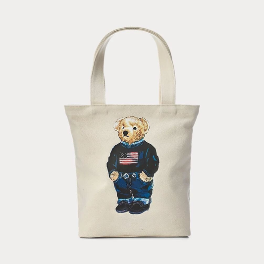 Bear Shopper aus Baumwoll-Canvas