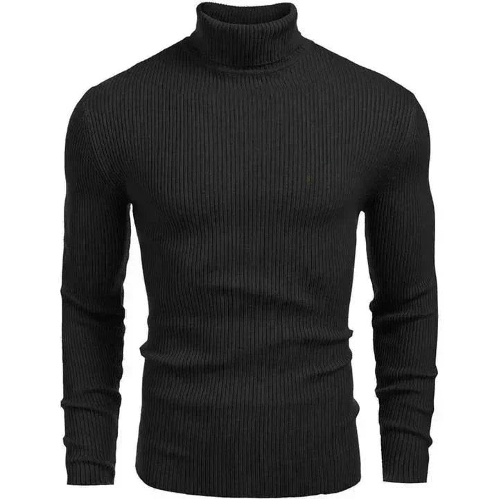 Klassischer Strickpullover mit Rollkragen