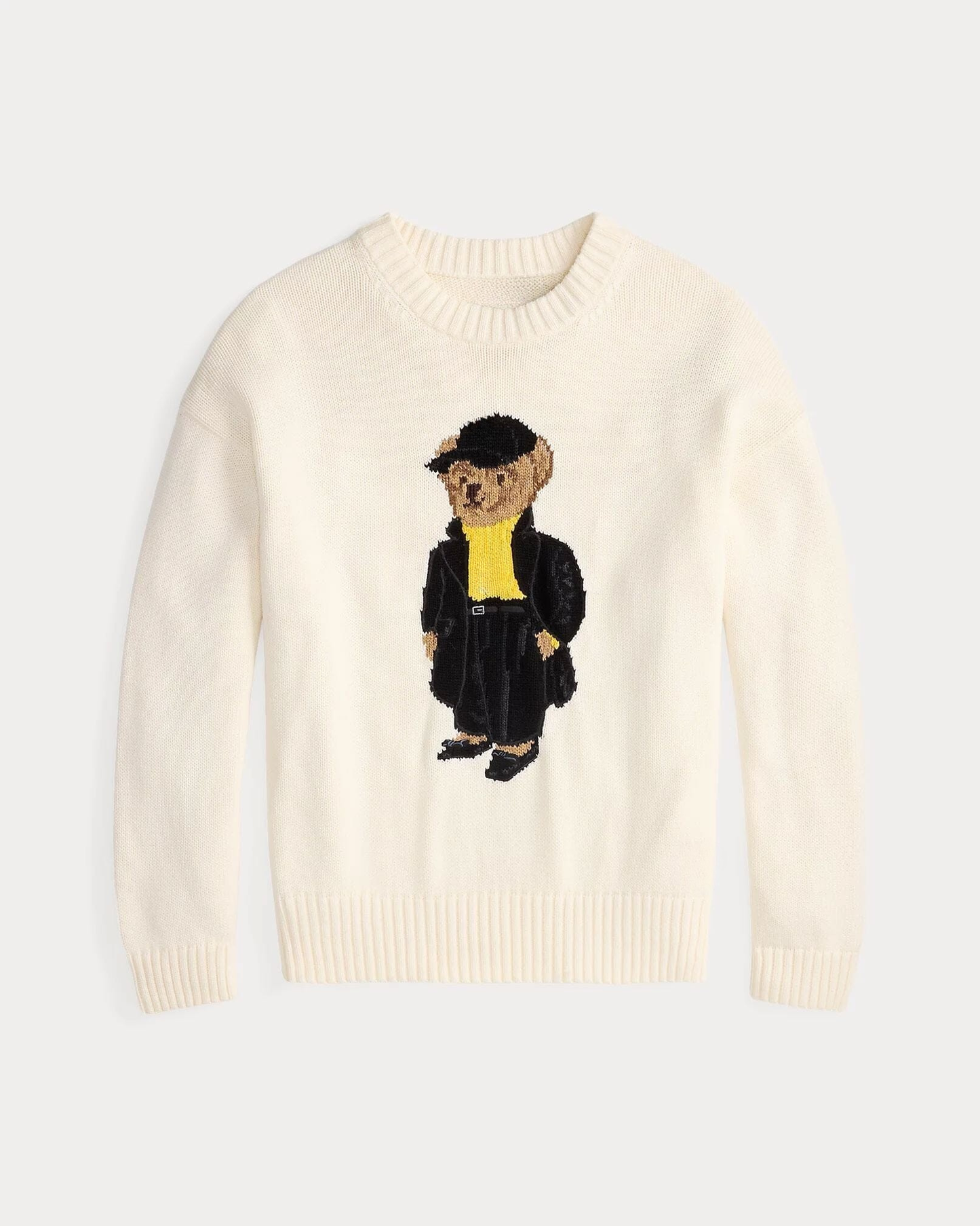 Bear Baumwollpullover mit Rundhalsausschnitt