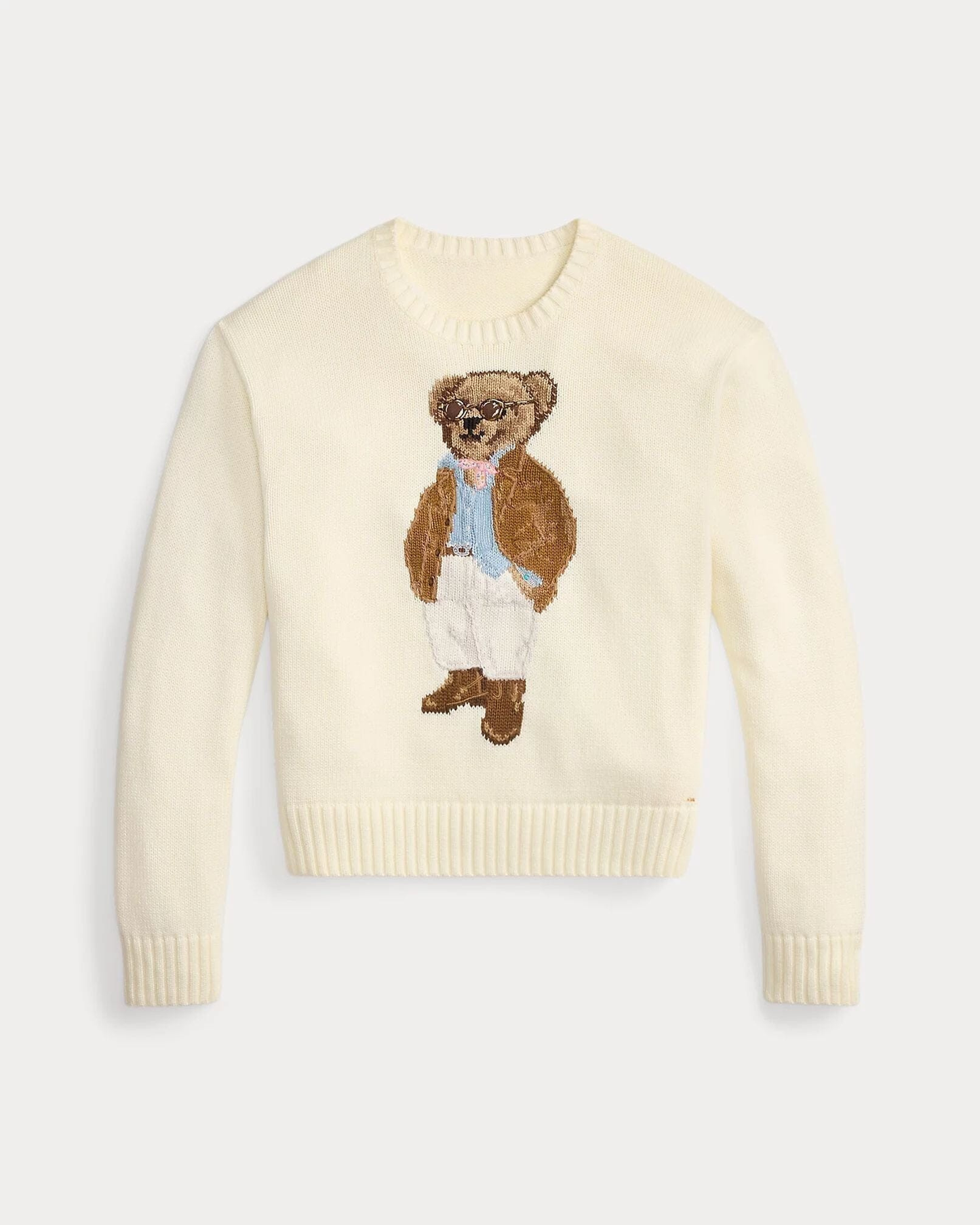 Bear Baumwollpullover mit Rundhalsausschnitt