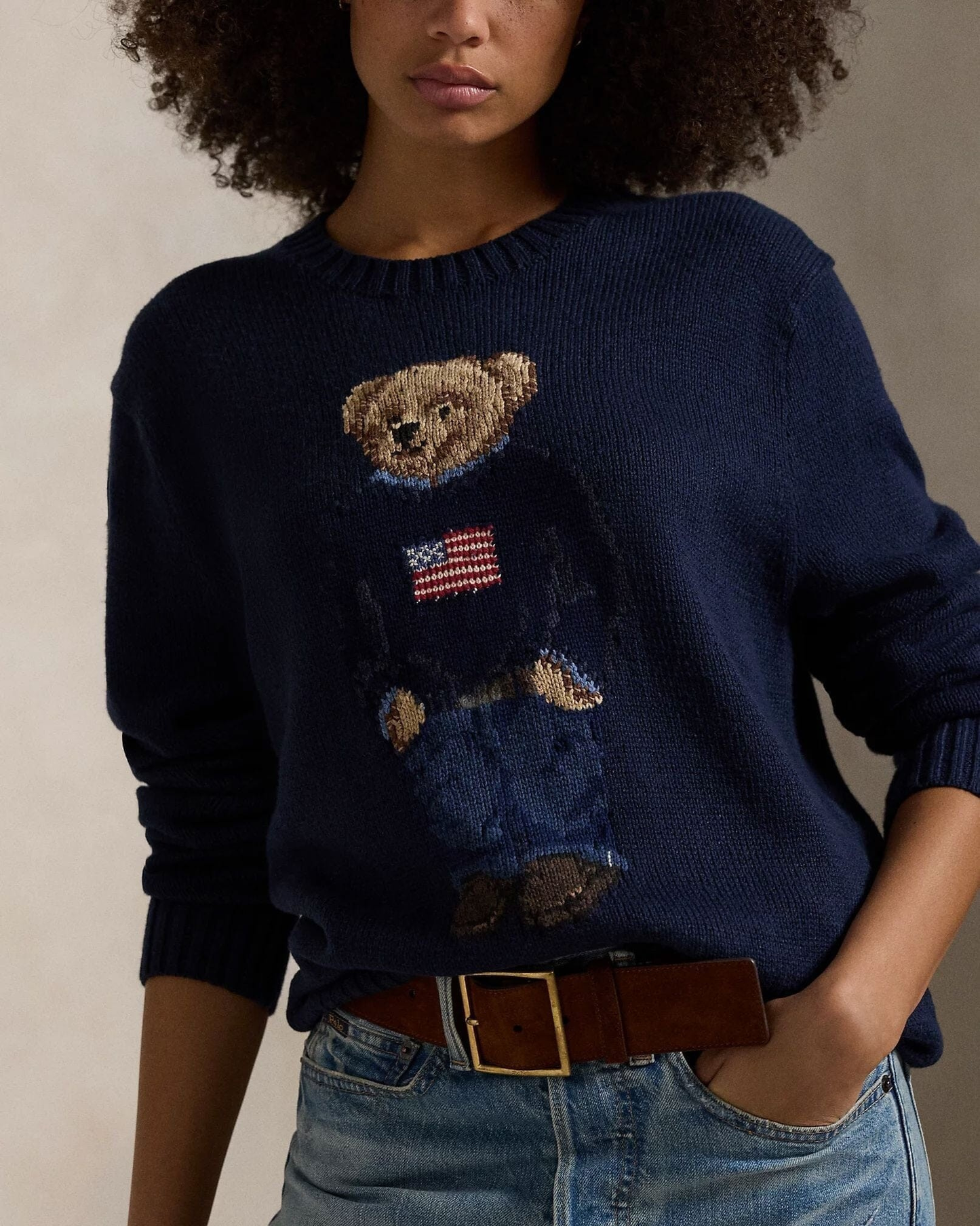 Bear Pullover aus Baumwolle und Leinen