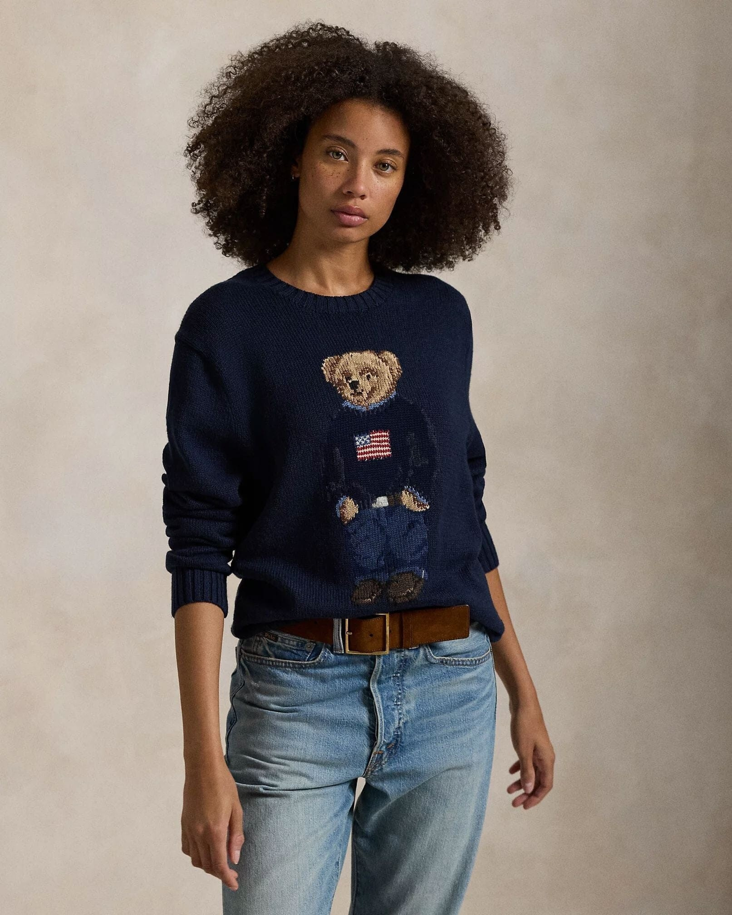 Bear Pullover aus Baumwolle und Leinen