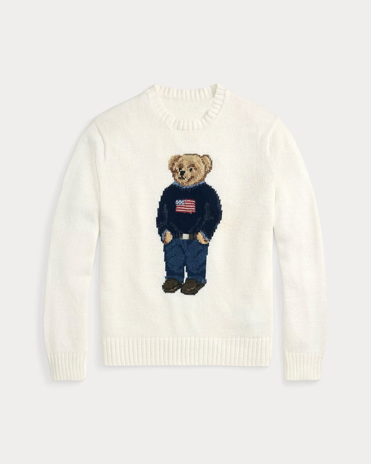 Bear Pullover aus Baumwolle und Leinen