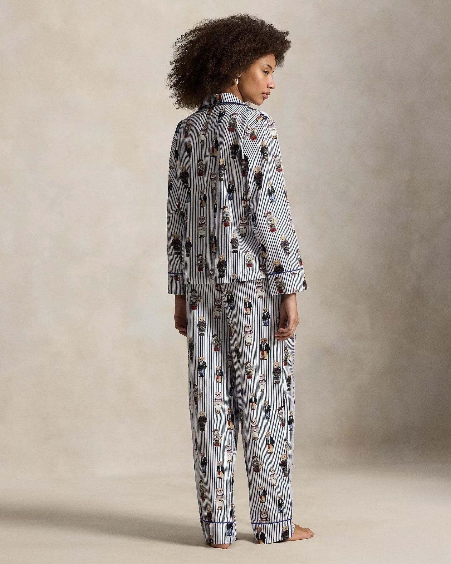 Bear Pyjama-Set aus Baumwollsatin
