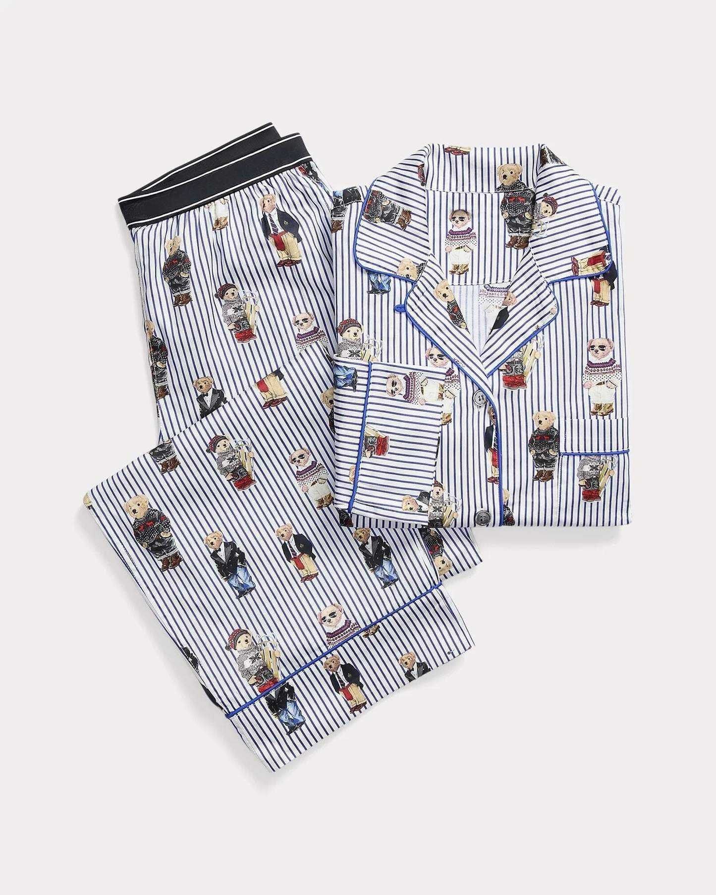 Bear Pyjama-Set aus Baumwollsatin