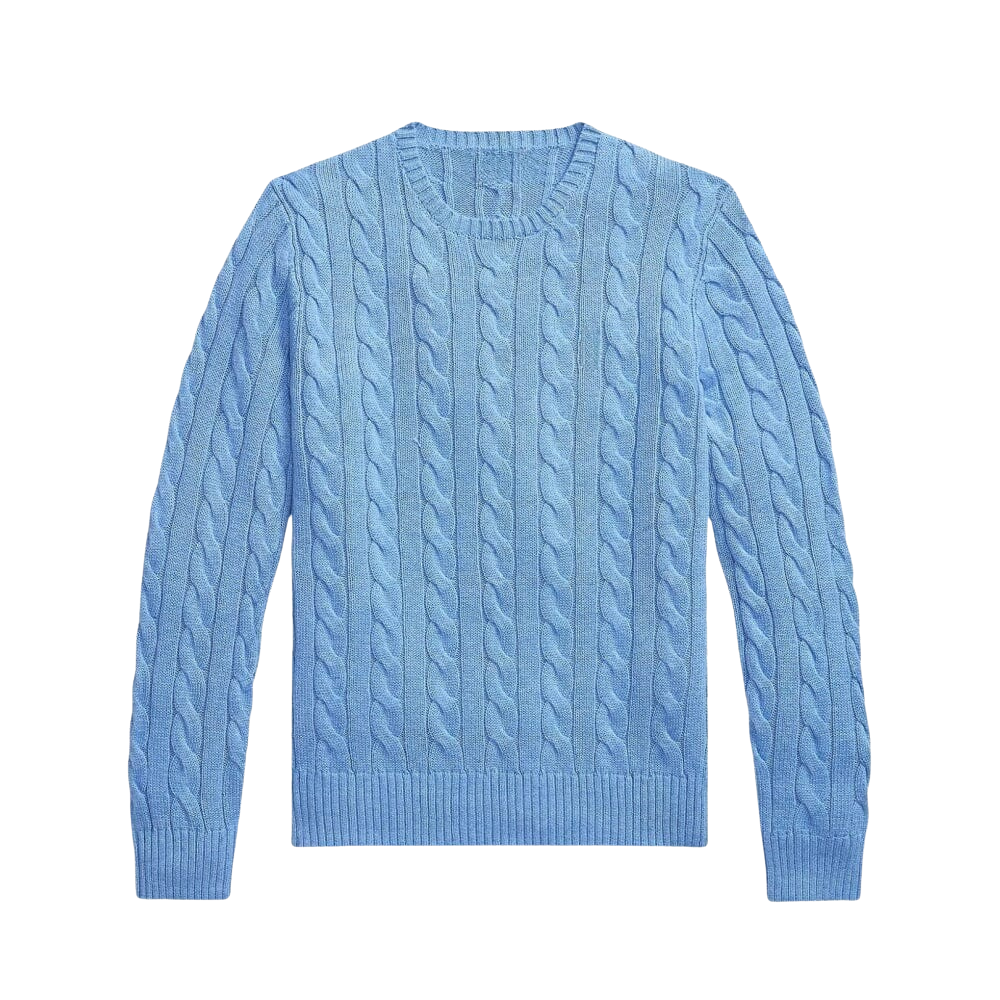 Baumwoll-Zopfstrickpullover
