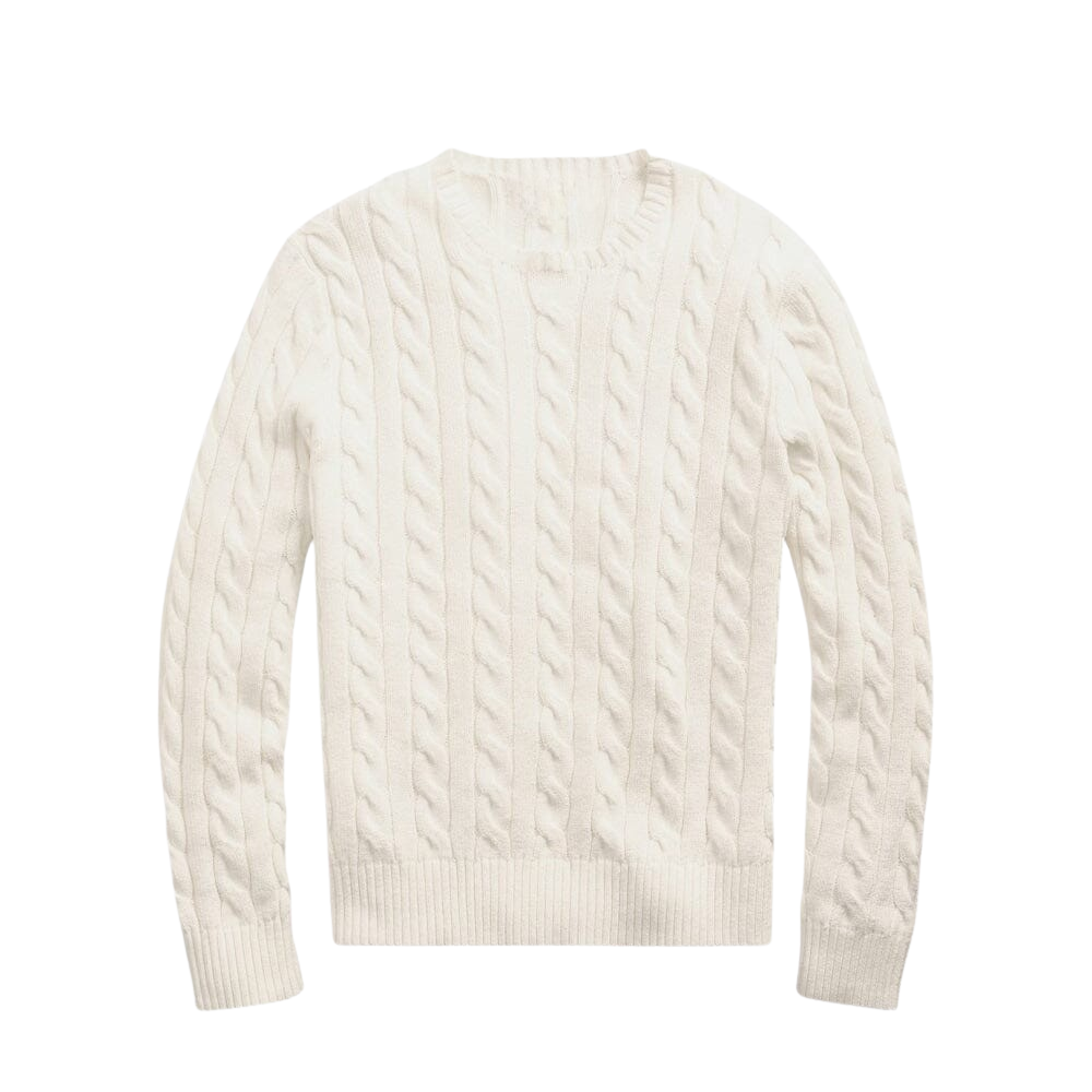 Baumwoll-Zopfstrickpullover