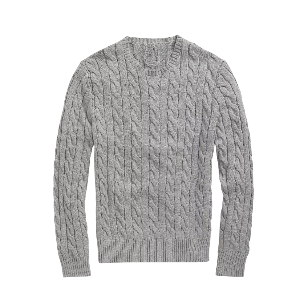 Baumwoll-Zopfstrickpullover