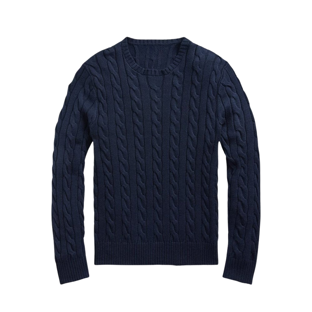 Baumwoll-Zopfstrickpullover