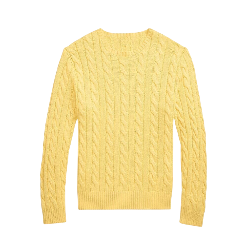 Baumwoll-Zopfstrickpullover