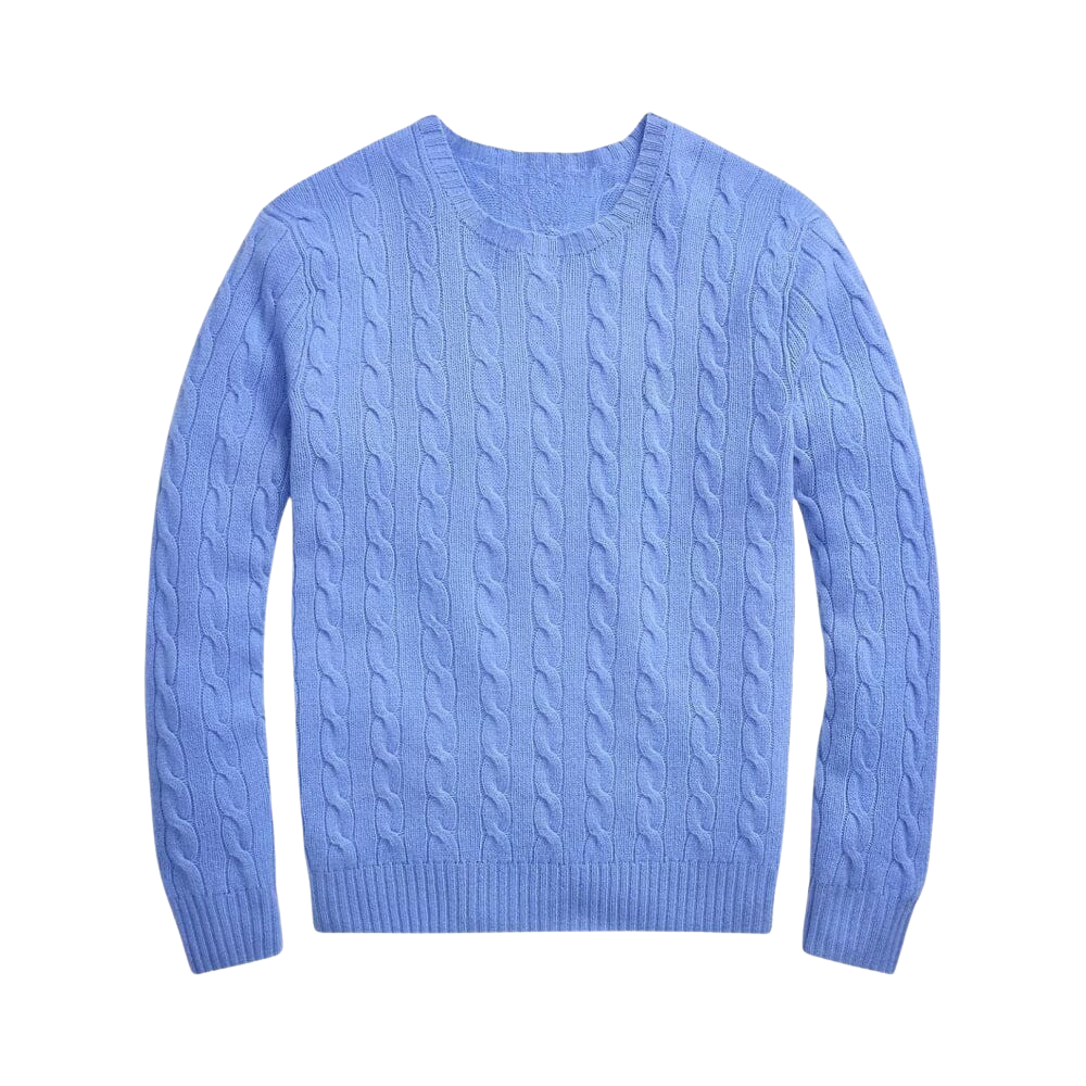 Zopfstrickpullover aus Wolle und Kaschmir
