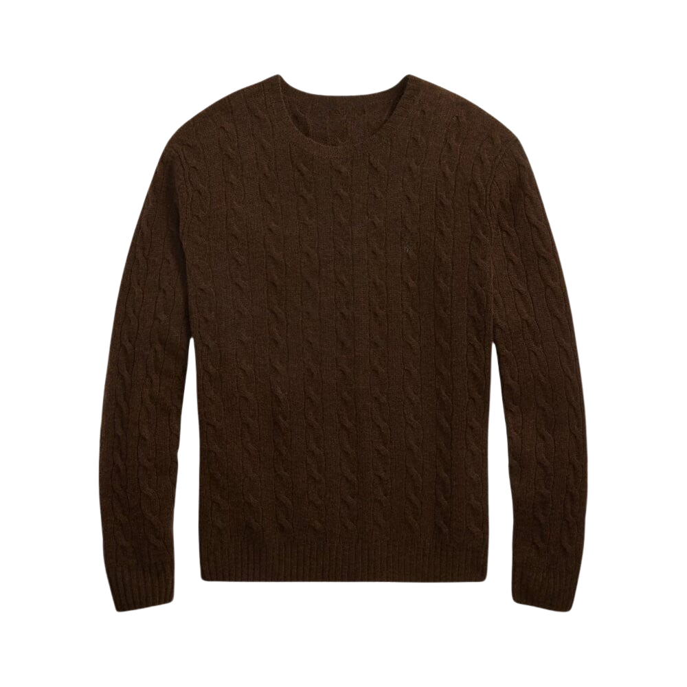 Zopfstrickpullover aus Wolle und Kaschmir