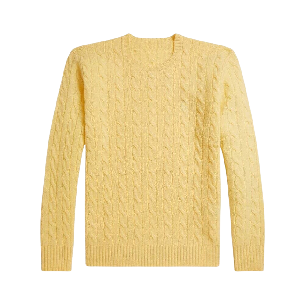Zopfstrickpullover aus Wolle und Kaschmir