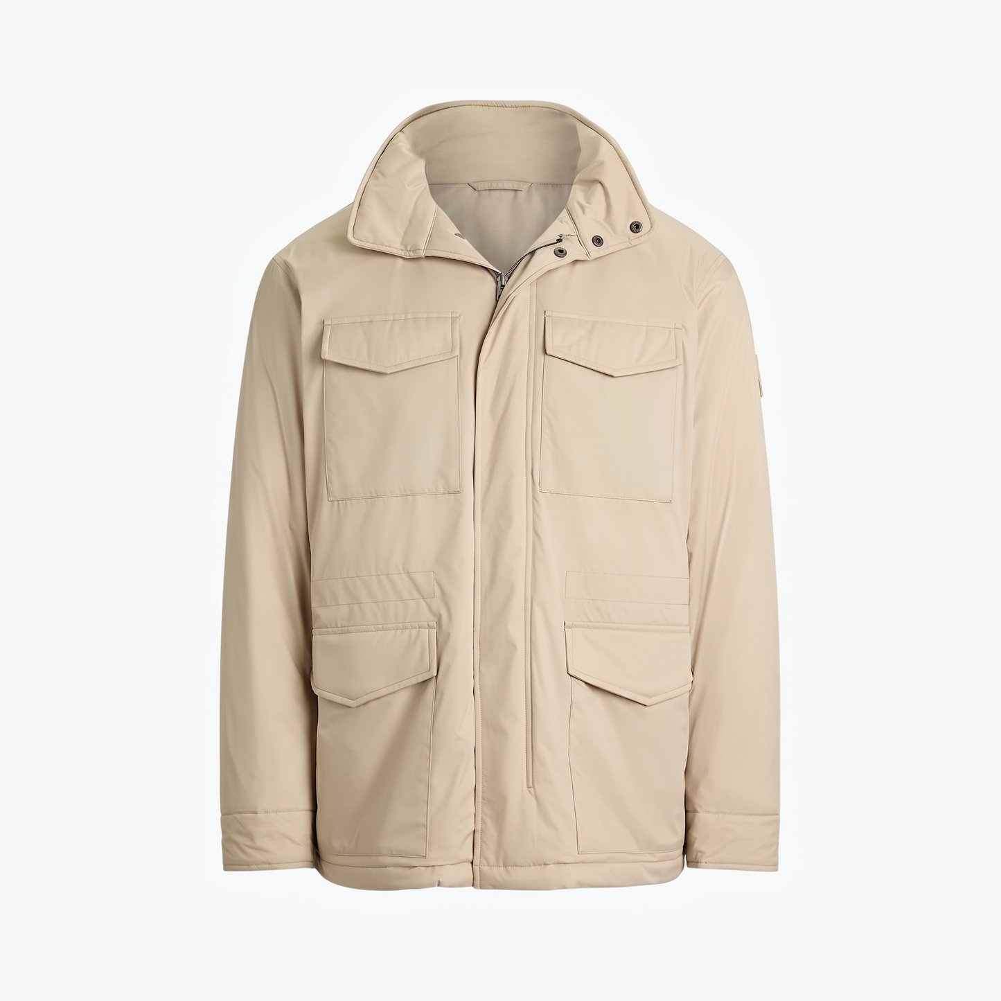 Feldjacke aus Gabardine mit Kapuze