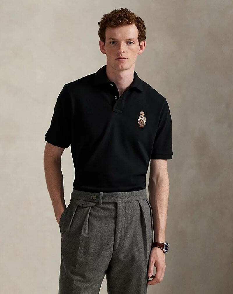 Polo Bear Mesh-Poloshirt in Classic Fit
