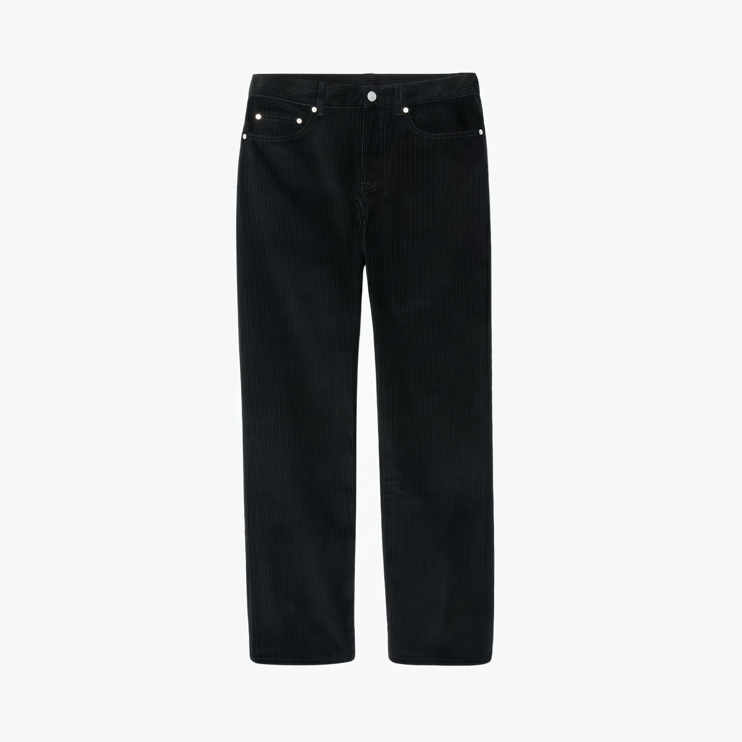 5-Pocket-Velourshose in Straight Fit