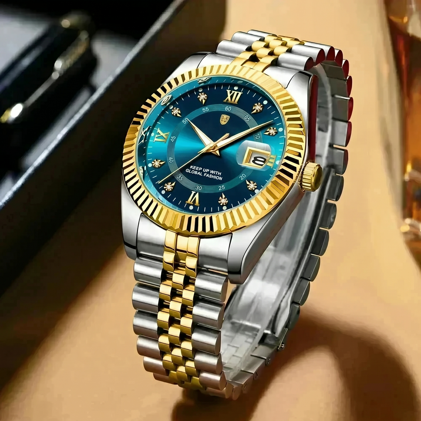 Goldenstar – Uhr 40 mm | wasserdicht | Edelstahl