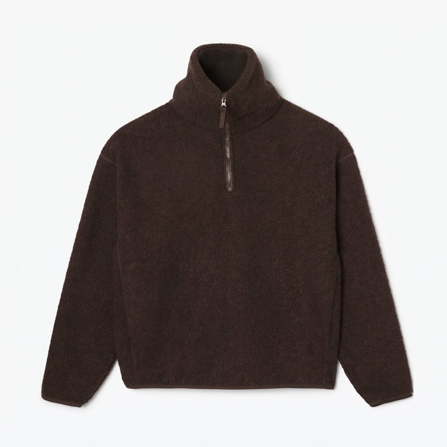 Polarfleece-Sweatshirt mit hohem Kragen und Reißverschluss