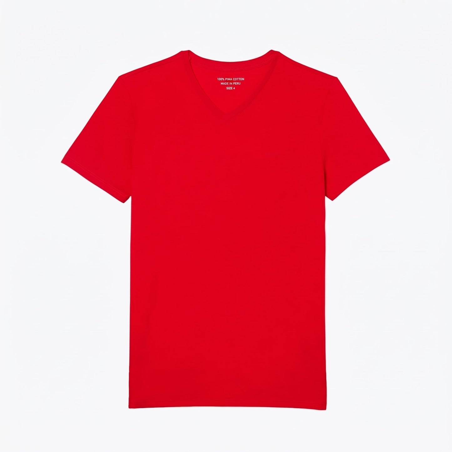 Leichtes Pima-Baumwoll-T-Shirt mit V-Ausschnitt