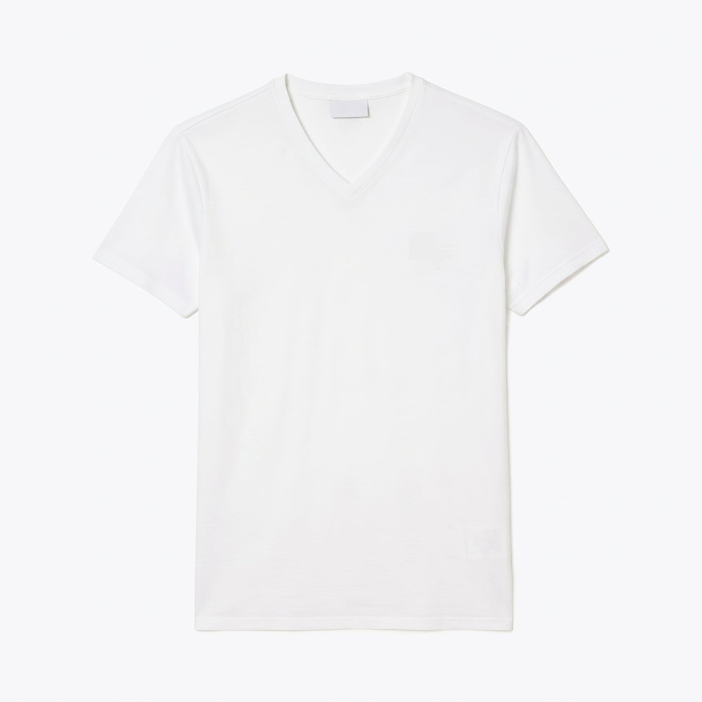 Leichtes Pima-Baumwoll-T-Shirt mit V-Ausschnitt