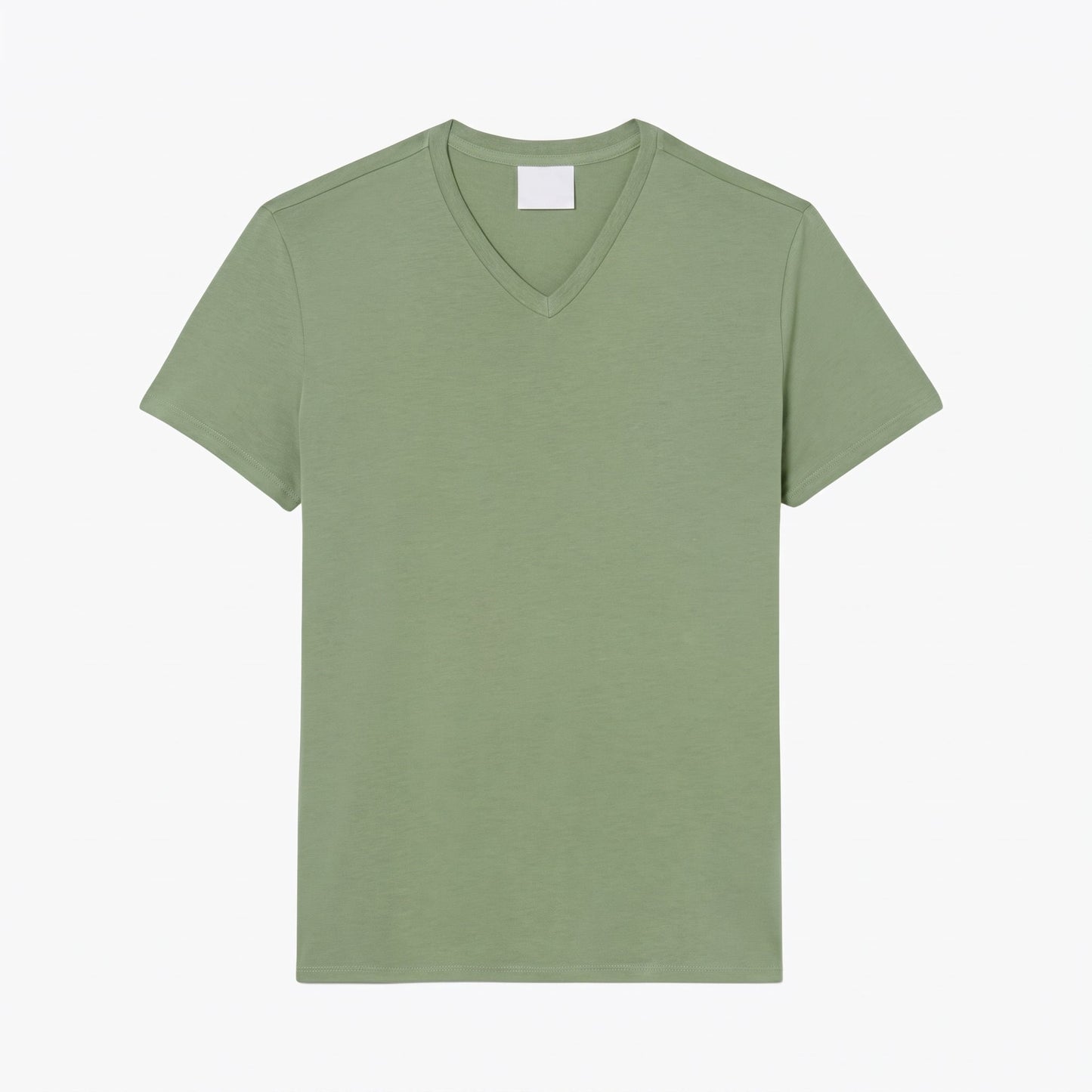 Leichtes Pima-Baumwoll-T-Shirt mit V-Ausschnitt