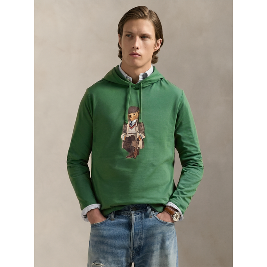 Bear Jersey-T-Shirt mit Kapuze