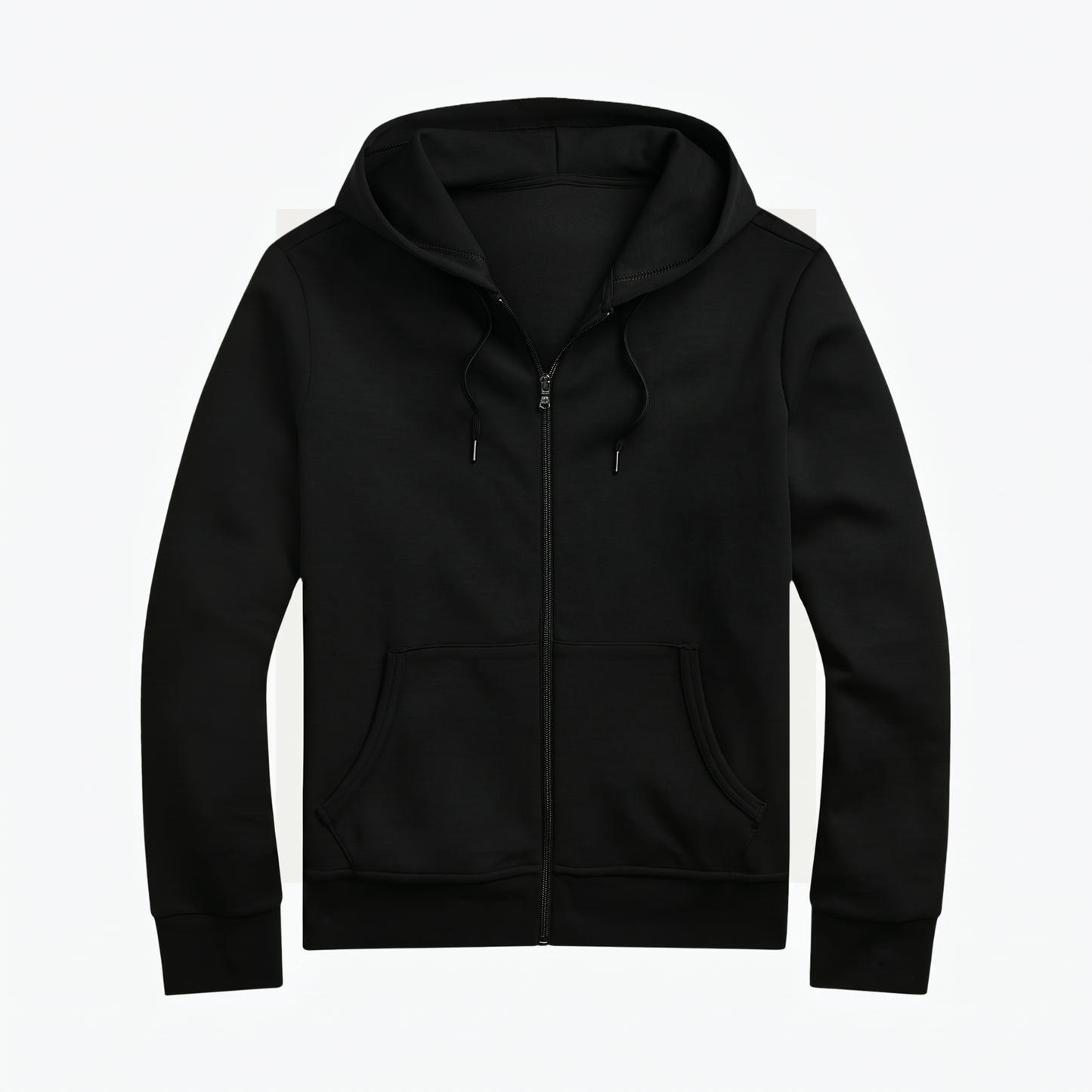 Doppelstrick-Hoodie mit Reißverschluss