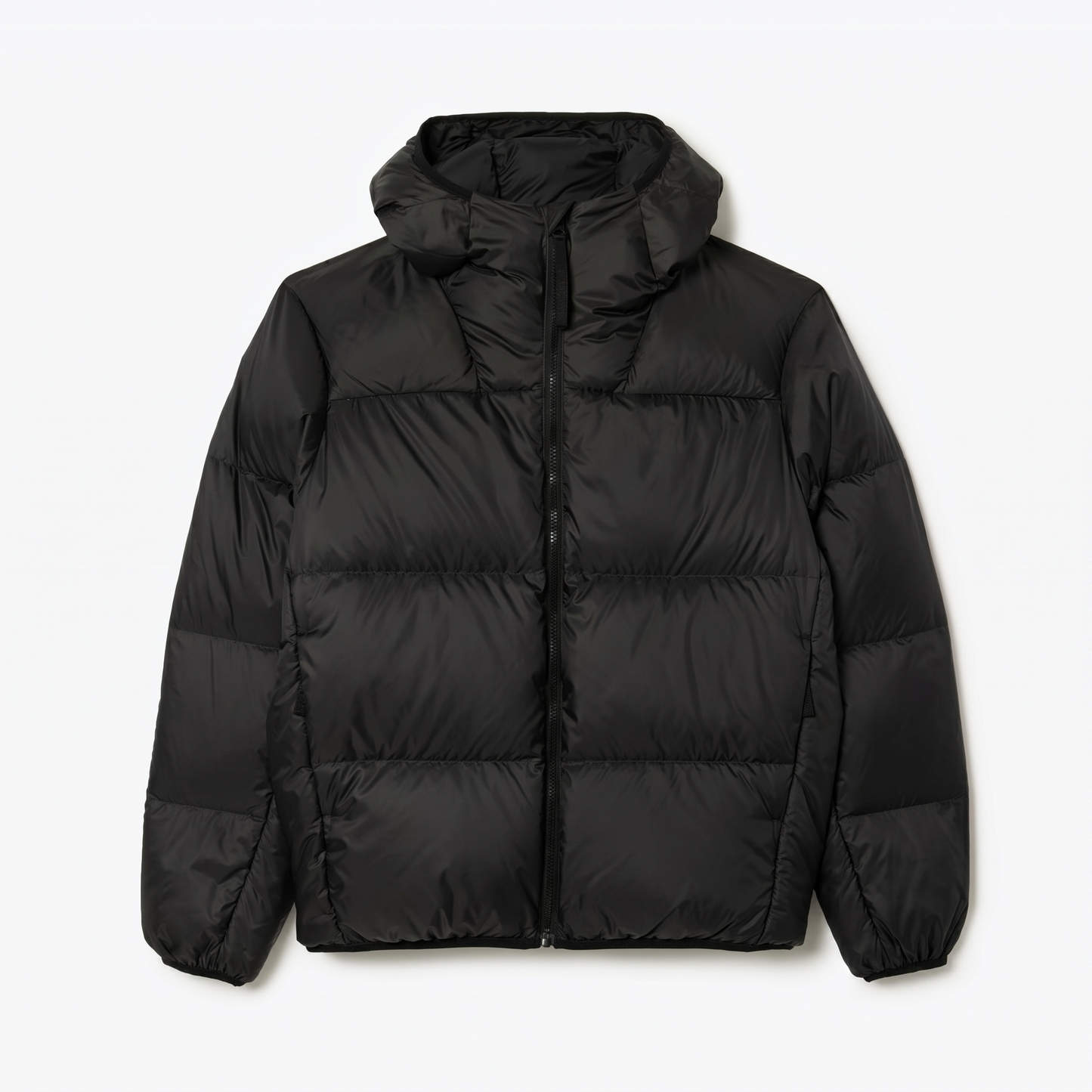 Kurze wasserabweisende Pufferjacke mit Kapuze