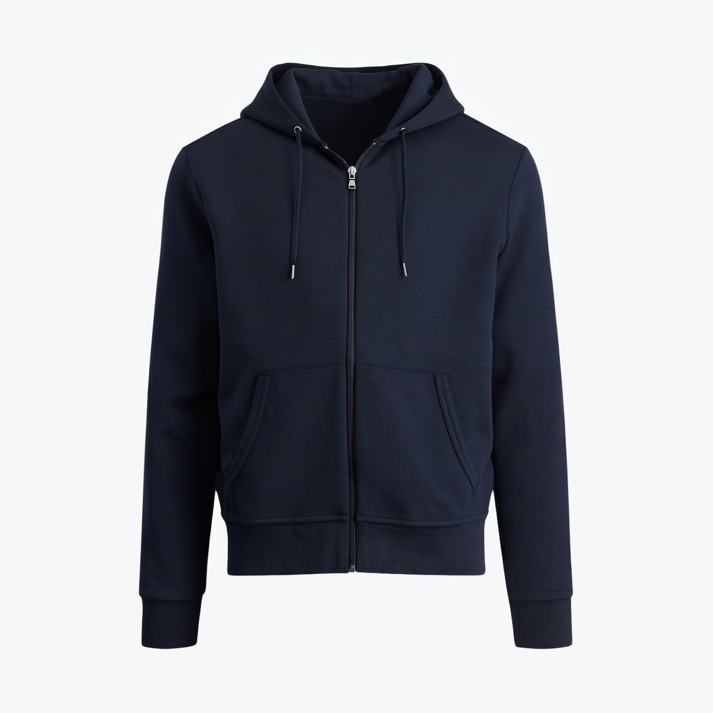 Doppelstrick-Hoodie mit Reißverschluss