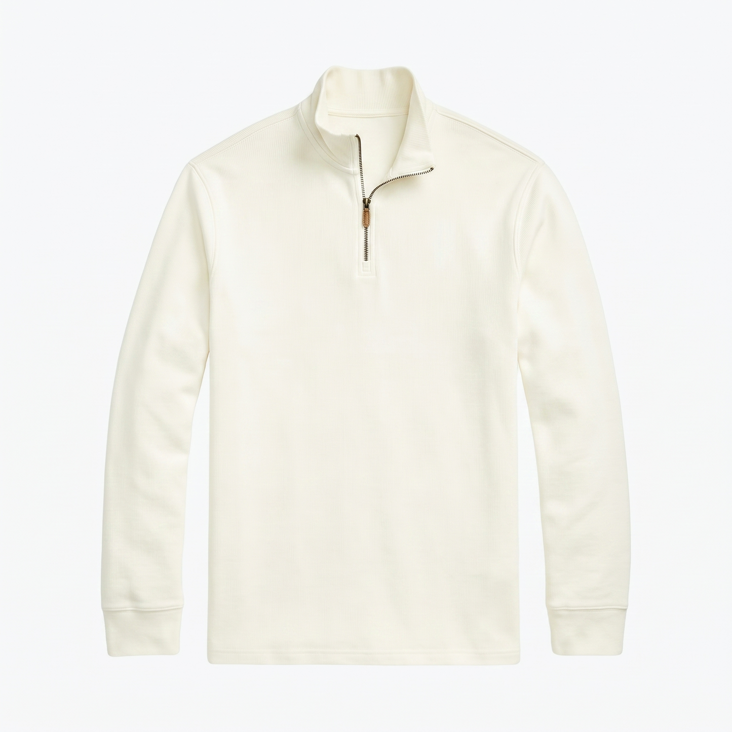 Estate-Rib Pullover mit kurzem Reißverschluss