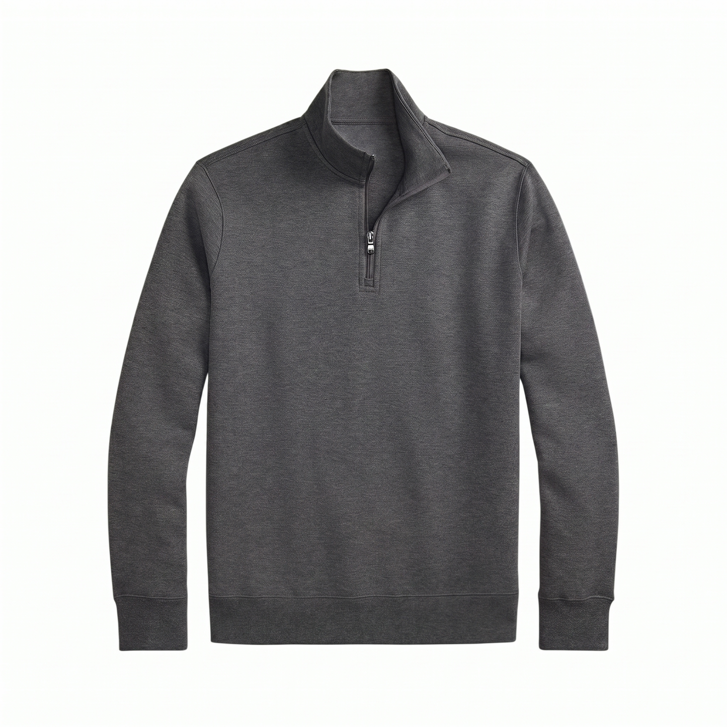 Doppelstrick-Pullover mit Stehkragen