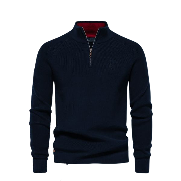Pullover mit Reißverschlusskragen