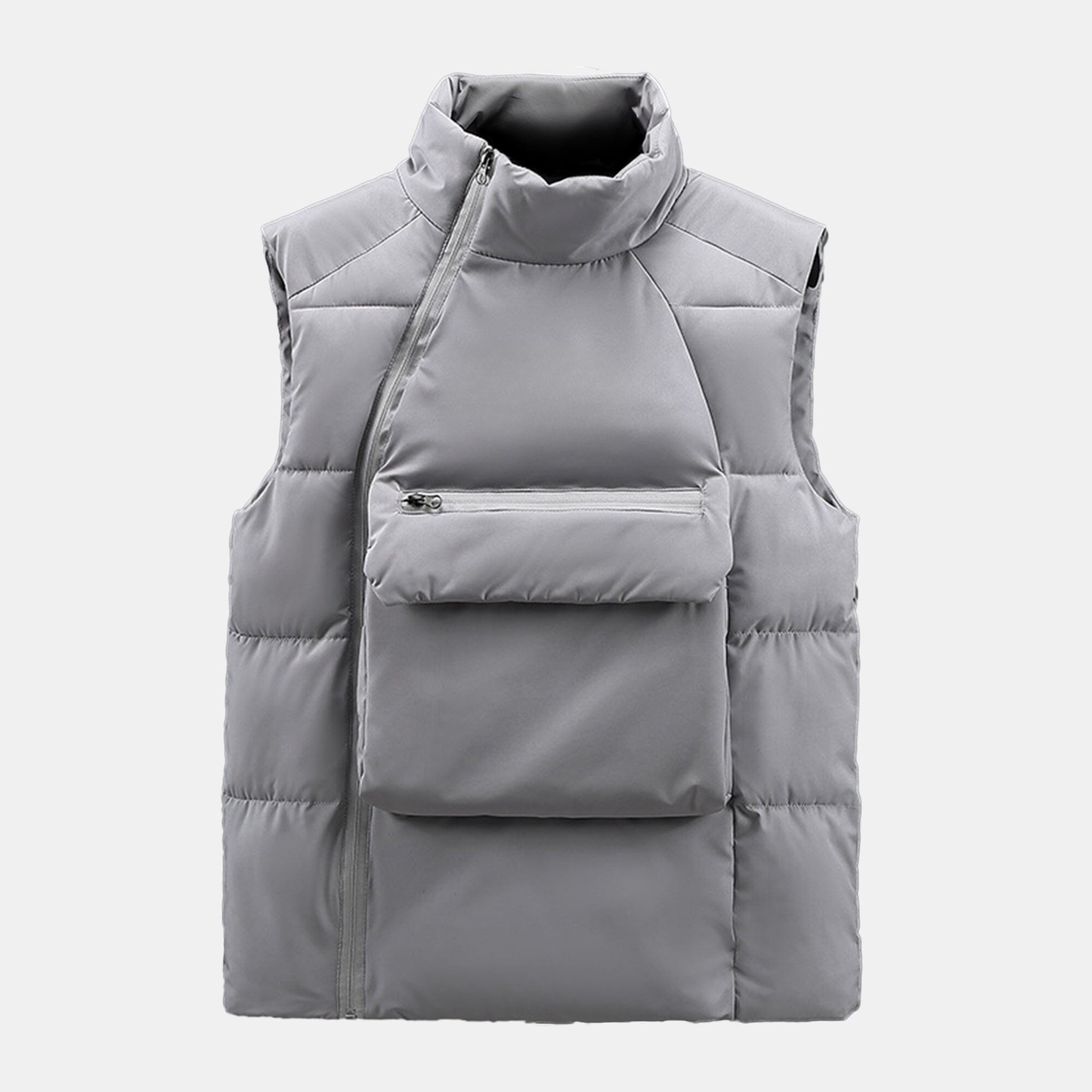 Gesteppter Zopfstrickpullover aus Wollmischung