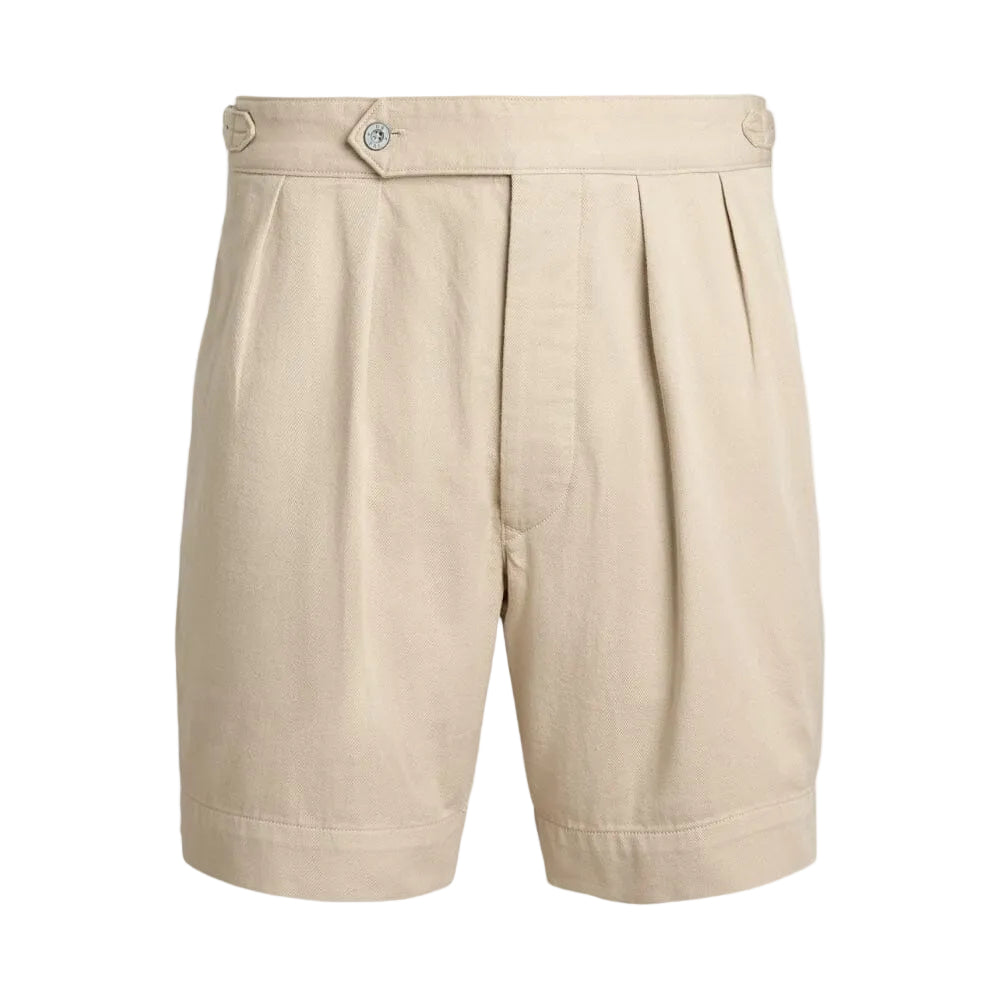 Plissierte Twill-Shorts in Relaxed Fit