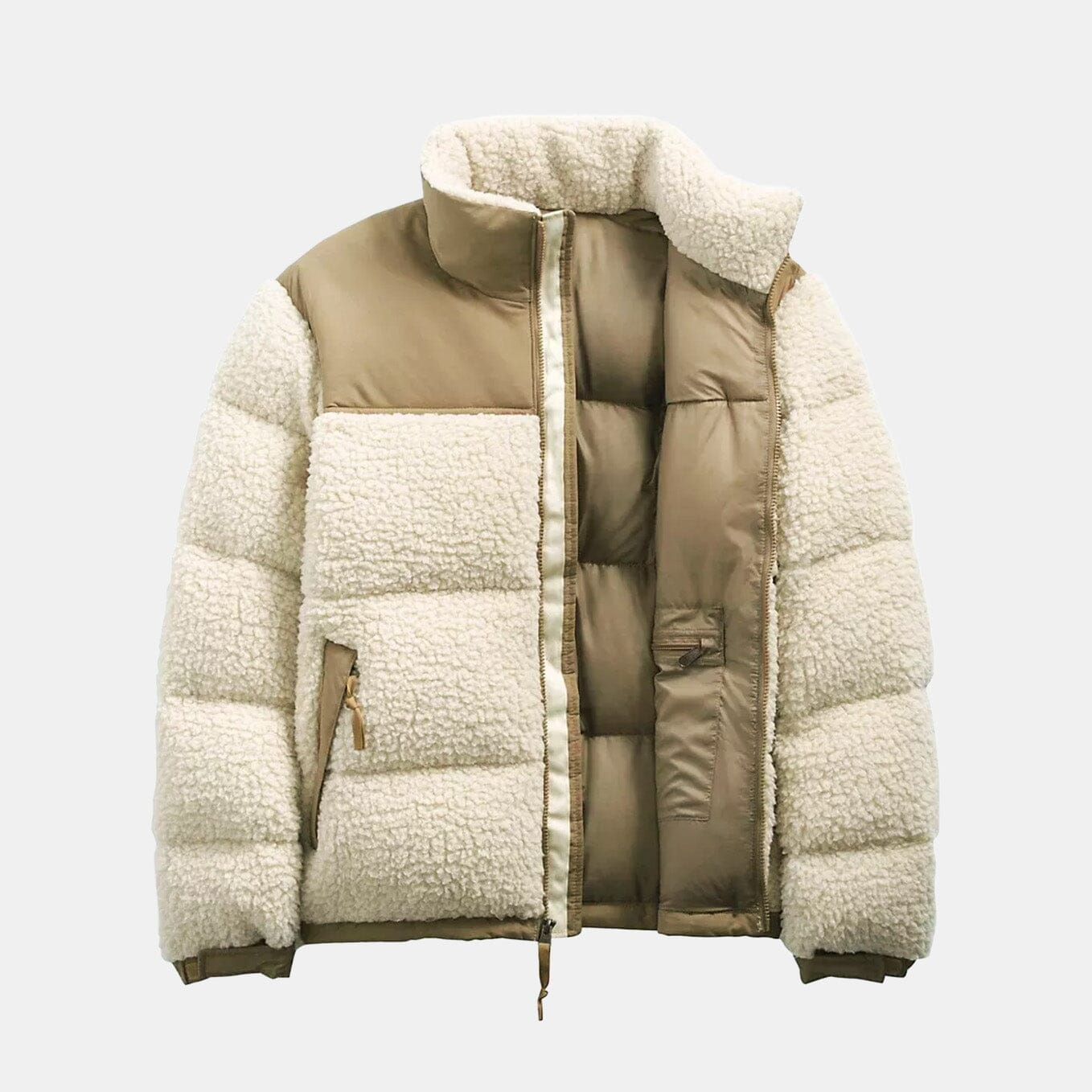 Essential Daunen-Steppjacke mit Sherpa