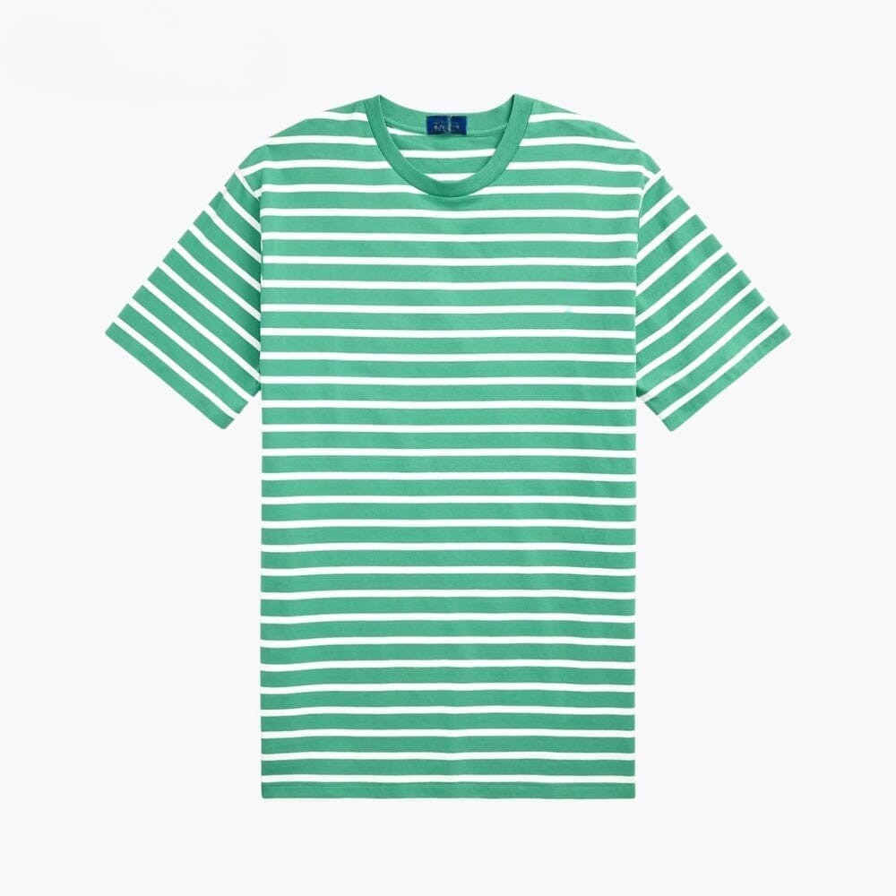 Gestreiftes Jersey-T-Shirt mit Rundhalsausschnitt